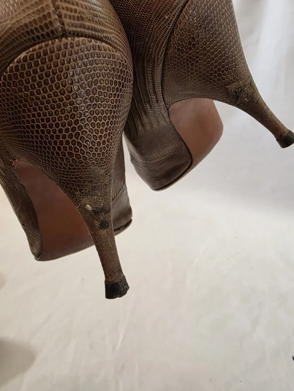 Vintage Salvini Exotic Leather Stiletto Pumps 10 AA